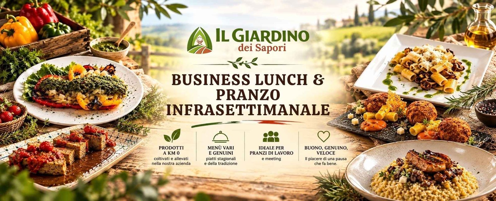 Business lunch e pranzi infrasettimanali al Giardino dei Sapori